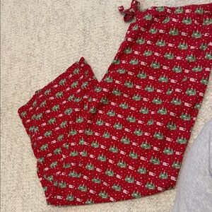 Vineyard Vines Festive Santa Whale Red Mens Pajama Pants Size